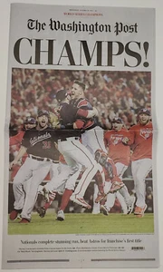 Washington Nationals World Series Champions Newspaper Washington Post 10/30/19 - Picture 1 of 5