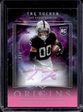 2023 Panini Origins Tre Tucker Pink Rookie Card Autograph Auto RC #7/8 Raiders