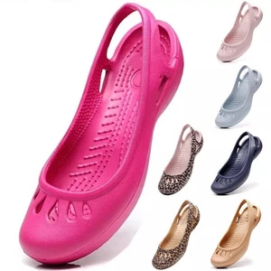 New croc Shoes women's Summer Flat Casual Sandals Garden Beach Shoes - Picture 1 of 34