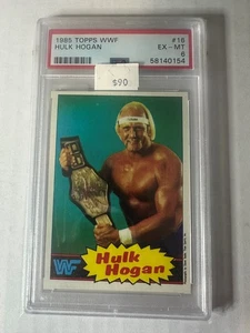1985 Topps WWF Wrestling Stars #16 Hulk Hogan PSA 6 Rookie RC - Picture 1 of 2