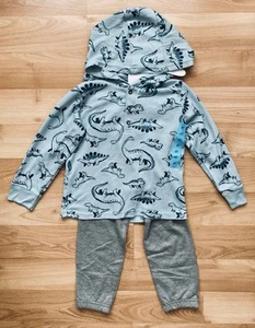 Carter's Baby/Toddler Boy Hoodie and Pant Set 4T , Dinosaurs/Green,Grey - Picture 1 of 5