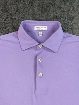 Camisa polo Peter Millar Summer Comfort para hombre pequeña lavanda púrpura golf elástica Foto 1 de 4