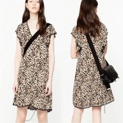 Zadig & Volitare Ringo Leo Crinkle Dress Size Small - Image 1 of 4