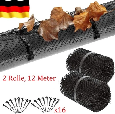 Protección de follaje de 12 m protección de canalones rejilla de protección de follaje para canalón rejilla de tope de follaje - Imagen 1 de 4