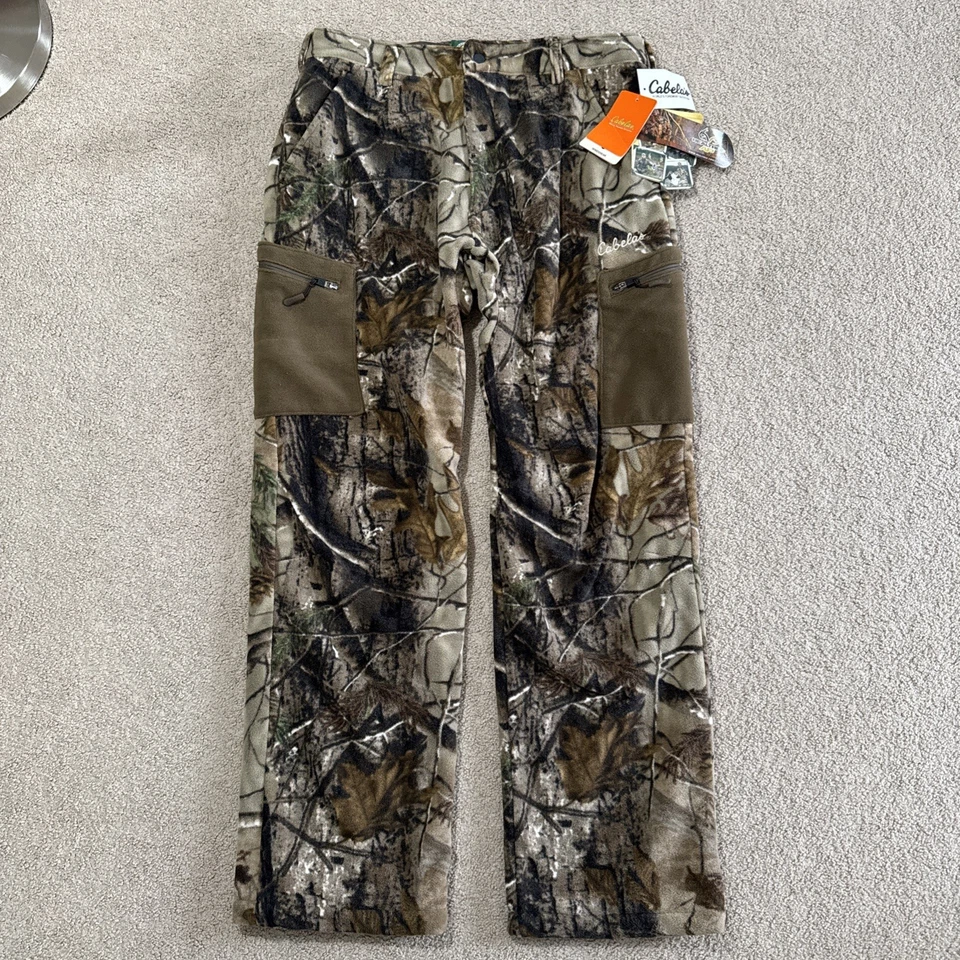 Cabela's WindShear Legacy Fleece Camo Pants Realtree 34W - Image 1 of 4