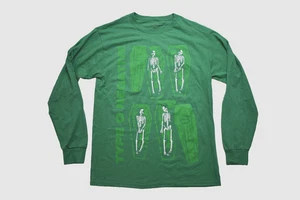 Type O Negative Coffin Print Mens Green Long Sleeve Shirt New Medium - Picture 1 of 5