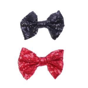  2 pezzi forcine grandi fiocco fermaglio capelli paillettes accessori per capelli per bambini ragazze - Foto 1 di 12