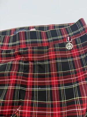 Tommy Hilfiger Pants Tartan Plaid Stretch Pull-On Red & Black  Women's Sz Sm 4 - Image 1 of 4