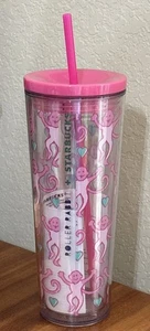 Starbucks Christmas 2025 Limited Edition Roller Rabbit 24oz. Becher Cold Pink - Bild 1 von 3