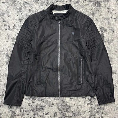 Chaqueta G-Star Raw Attac GP Moto Negra Motociclista Cremallera Completa Chaqueta Para Hombre Talla Mediana Foto 1 de 4