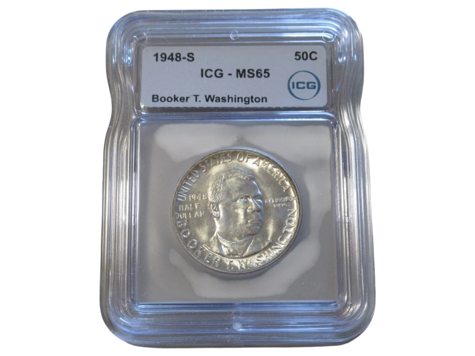 1948 S BOOKER T WASHINGTON COMMEMORATIVE HALF ICG MS 65 - Image 1 of 2