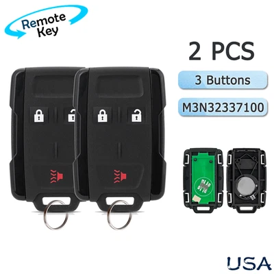2 para 2013 2014 2015 Chevrolet Silverado 1500 2500 3500 controle remoto chaveiro 3 botões - Imagem 1 de 4