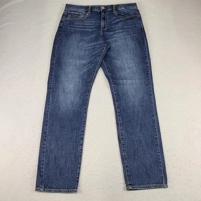 Lucky Brand 412 Athletic Slim Jeans Mens 34x32 Blue Denim Mid Rise Slim Leg - Image 1 of 4