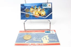 2012 Australia Tennis 100th Men's Championship Stamp & $5 Coin Cover - Picture 1 of 3