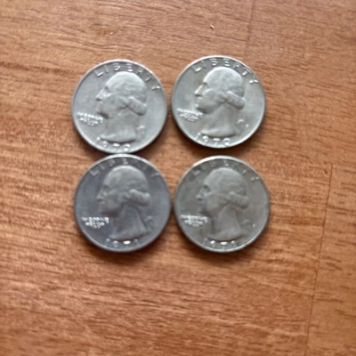 1970/1970D/1971/1971D WASHINGTON QUARTERS CIRCULATED (4 Quarters) Nice - Image 1 of 2