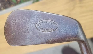 Antique Vintage Bert Sturm Butterfield Hinsdale Il. Hickory Wood Shaft Golf Club - Picture 1 of 6