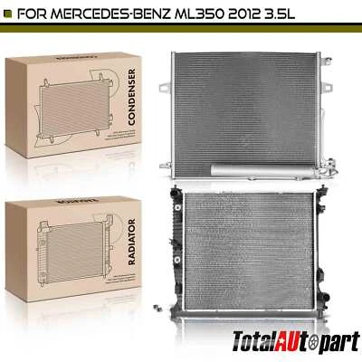 Новый 2 x радиатор и конденсатор переменного тока охлаждения набор для Mercedes-Benz ML350 2012 V6 3,5 л - Изображение 1 из 4