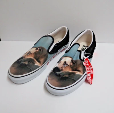 Suelas Vans Customs únicas con gráficos para perros rosa sin cordones M-9,0 W-10,5 nuevas sin caja Foto 1 de 4