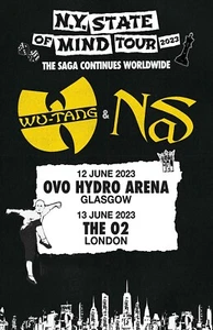 Wu-Tang Clan & Nas 2024 UK Tour Framed Concert Poster - Picture 1 of 2