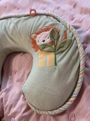 Boppy Pillow Cover Minky Fleece Soft Lion Boy Green Striped Baby Nursing Cushion - Image 1 of 4