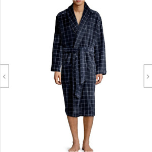 NEW Tommy Hilfiger Men Relaxed Fit Plush Fleece Robe COLOR:Twlight SIZE:L/XL NWT