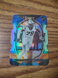 2022 Select IKEM EKWONU #34 Blue And Orange  PRIZM Die-Cut SP RC Panthers 13/35