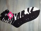 Nwt Aerosoles Black Print Cozy Plush Lined Socks:  One Size Fits Most