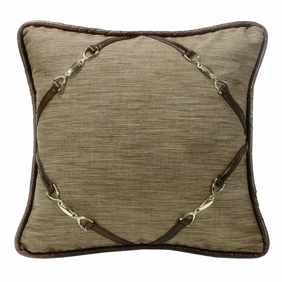 HIEND ACCENTS Highland Lodge Throw Pillow w / Buckle Corners