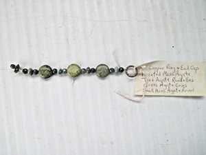 Moss Agate Garden Goddess Charm Bracelet 5.5" - Picture 1 of 3
