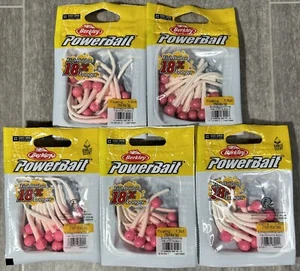 (5) Berkley Powerbait Floating Mice Tails, 13 Per Pack, 3"/8cm, Bubblegum/White - Picture 1 of 2