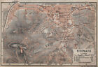 EISENACH antique town city stadtplan. Thuringia. Wartburg karte 1913 old map