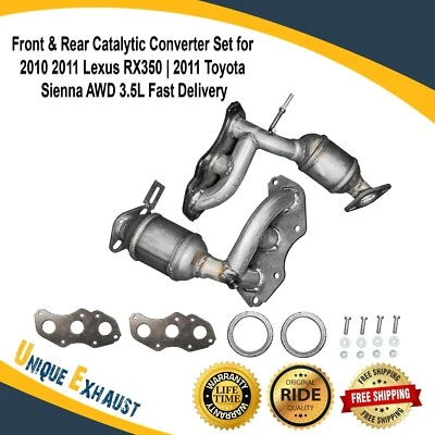 Front & Rear Catalytic Set for 10-11 Lexus RX350|2011 ToyotaSienna AWD 3.5L - Image 1 of 4
