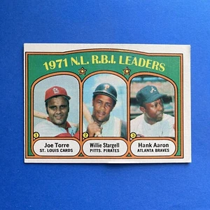 1972 Topps #87 NL RBI Leaders Joe Torre / Willie Stargell / Hank Aaron VG-VGEX - Bild 1 von 4