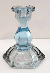 Vintage Tiara Glassware by Indiana Glass Ice Blue 3” Mini Candlestick Holder - Picture 1 of 18