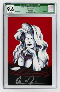CHAOS! COMICS - LADY DEATH - SWIMSUIT SPECIAL #1, RED VELVET - CGC 9.6 - SIGNED - Bild 1 von 3