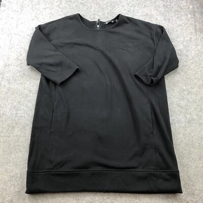 Athleta платье женщин XL черный длинным рукавом полный молнии назад толстовка свитер рубашка - Изображение 1 из 4