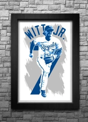 BOBBY WITT JR. art print/poster KANSAS CITY ROYALS FREE S&H! JERSEY B2G2 - Image 1 of 4