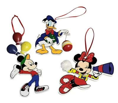 Conjunto De Colección Disney Kurt Adler Navidad Madera Adornos Mickey Minnie Pato Donald Foto 1 de 4