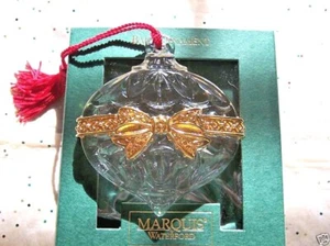 BEAUTIFUL WATERFORD MARQUIS FLAT BALL ORNAMENT MIB - Picture 1 of 3