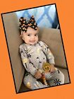 6-9 Month Halloween Candy Printed Zip Up Footed Sleeper
