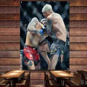 Boxing Fight Scene Wall Art Painting Wall Hanging Flag & Banner Fighting Poster - Picture 1 of 5