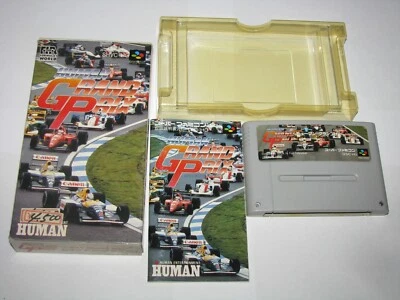 Human Grand Prix Super Famicom SFC Japan import Boxed +manual CIB US Seller - Image 1 of 4