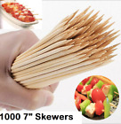 1000 x 7-inch 180mm Wooden Skewers Sticks BBQ Grill Shish Kebab cocktail party