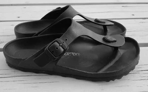 Birkenstock Women's Gizeh EVA Black T-Strap Thong Sandals Size 39 US 8 Reg - Picture 1 of 5