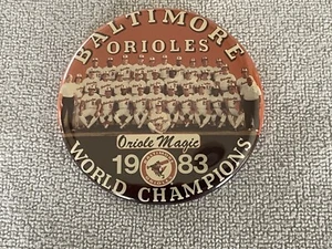1983 Baltimore Orioles World Champions 3 1/2" pin back button - Picture 1 of 5