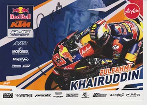 Zulfahmi Khairuddin KTM Red Bull AJO Moto GP2 GP3 Genuine Hand Signed Autograph - Picture 1 of 1