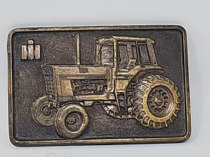 International Harvester IH Brass Belt Buckle 1086 Tractor Farm Ag by SpecCast - Picture 1 of 2
