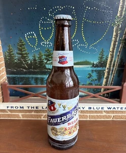 Vintage FAUERBACH VERY FINE PILSNER Empty Beer Bottle Paper Label MADISON, WIS. - Picture 1 of 11