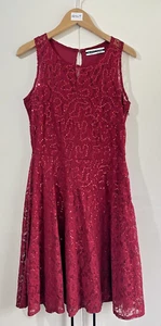 Select Women's Red Dress Size 8 Sequin Christmas Party Occasionwear Short Sleeve - Picture 1 of 12