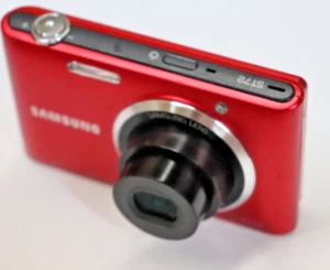 SAMSUNG DIGITAL CAMERA -ST72 -16.2 MEGAL PIXEL -RED - Picture 1 of 6